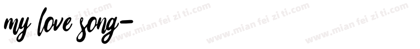 my love song字体转换